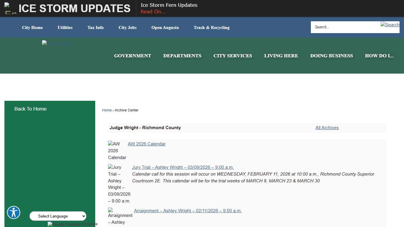 Archive Center • Judge Wright - Richmond County